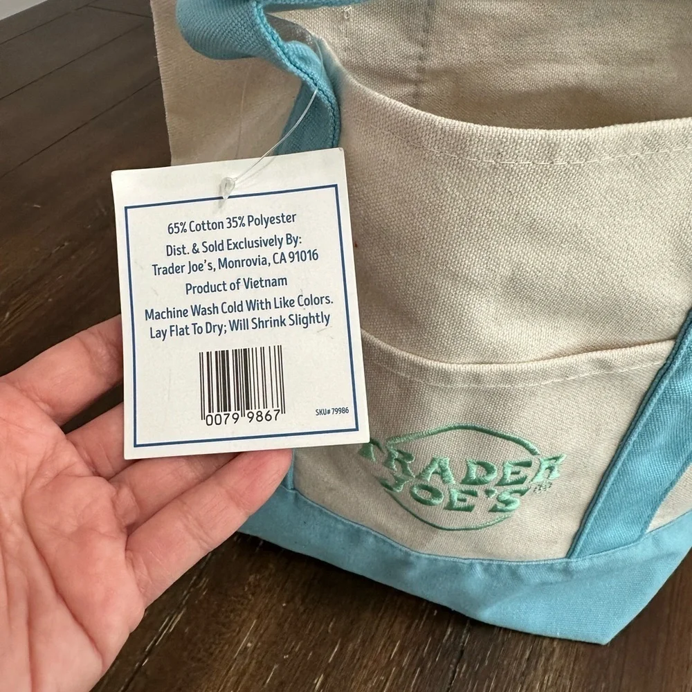 Trader Joe’s pastel tote bag